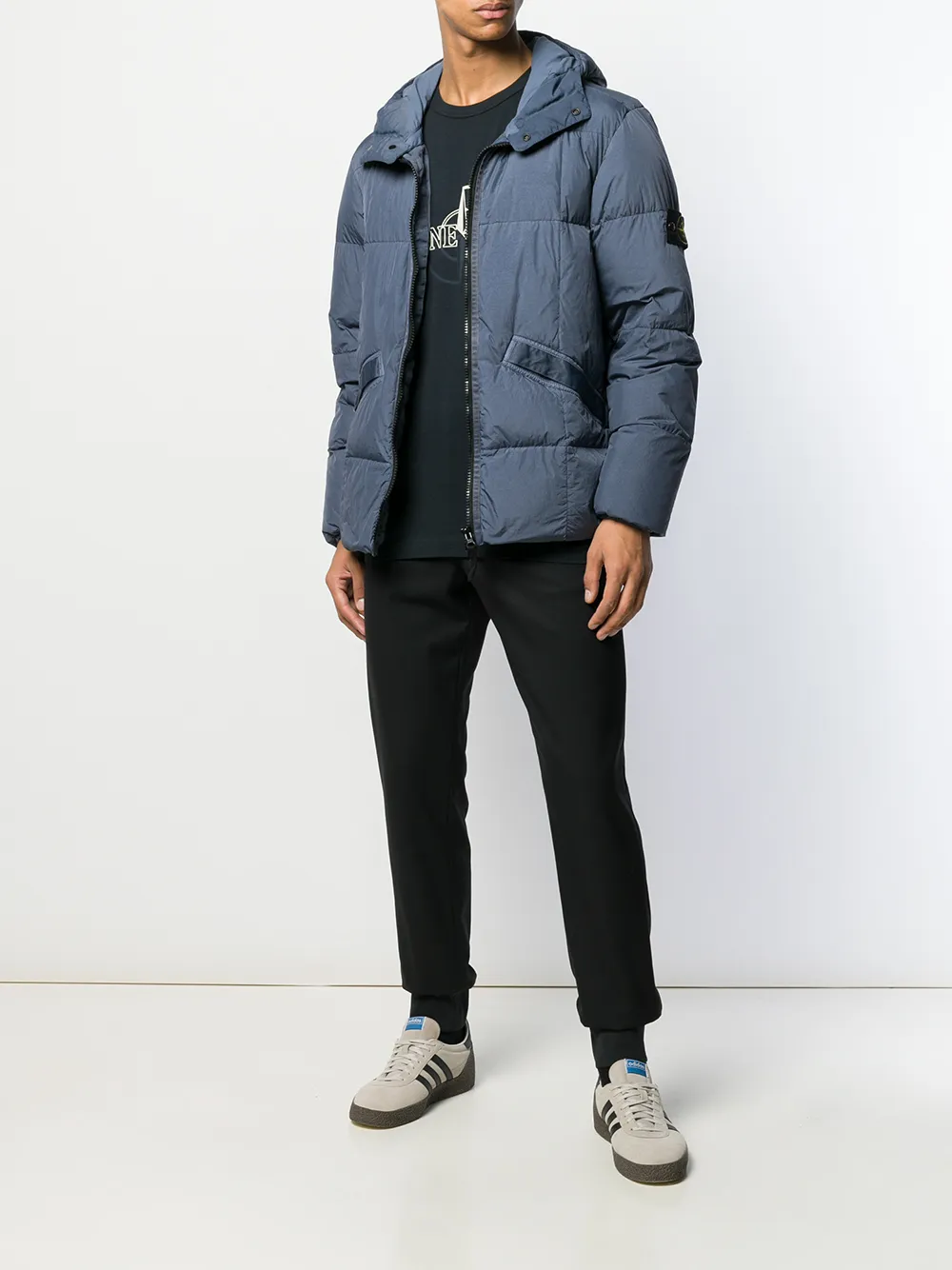 Stone Island Gevoerde jas - Blauw