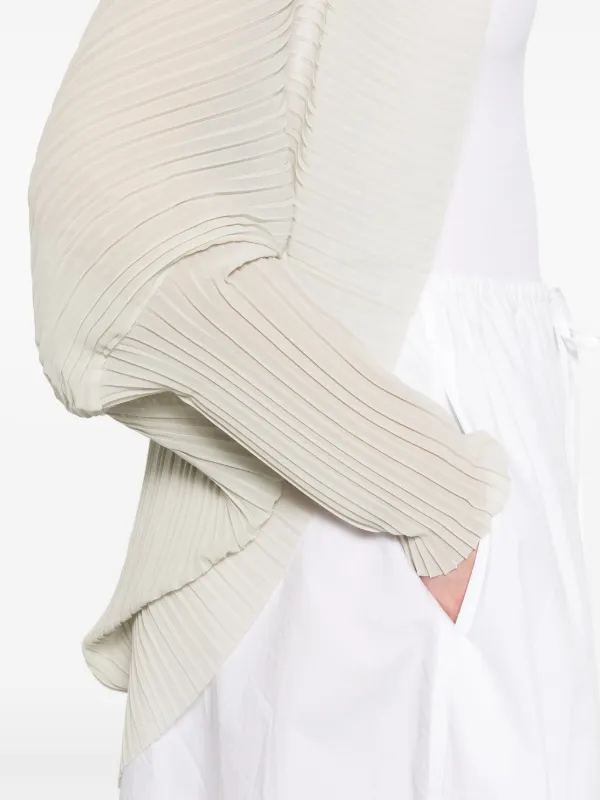 Max Mara VESUVIO プリーツ生地 シュラッグ ケープ 関税送料込 Max Mara Vesuvio シュラグ | ニュートラル | FARFETCH JP