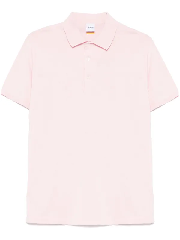 ASPESI Cotton Polo Shirt in Pink