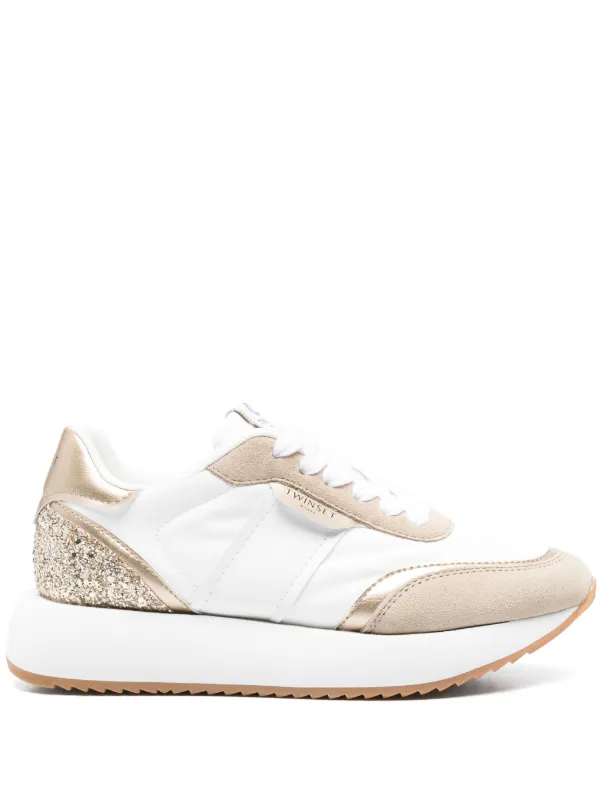TWINSET レディーススニーカー ホワイト TWINSET グリッター スニーカー | ホワイト | FARFETCH JP