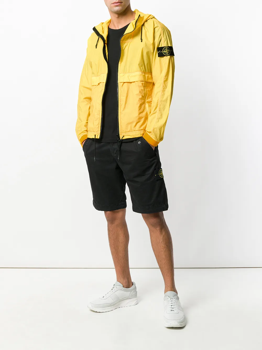 Stone Island jas met capuchon - Geel