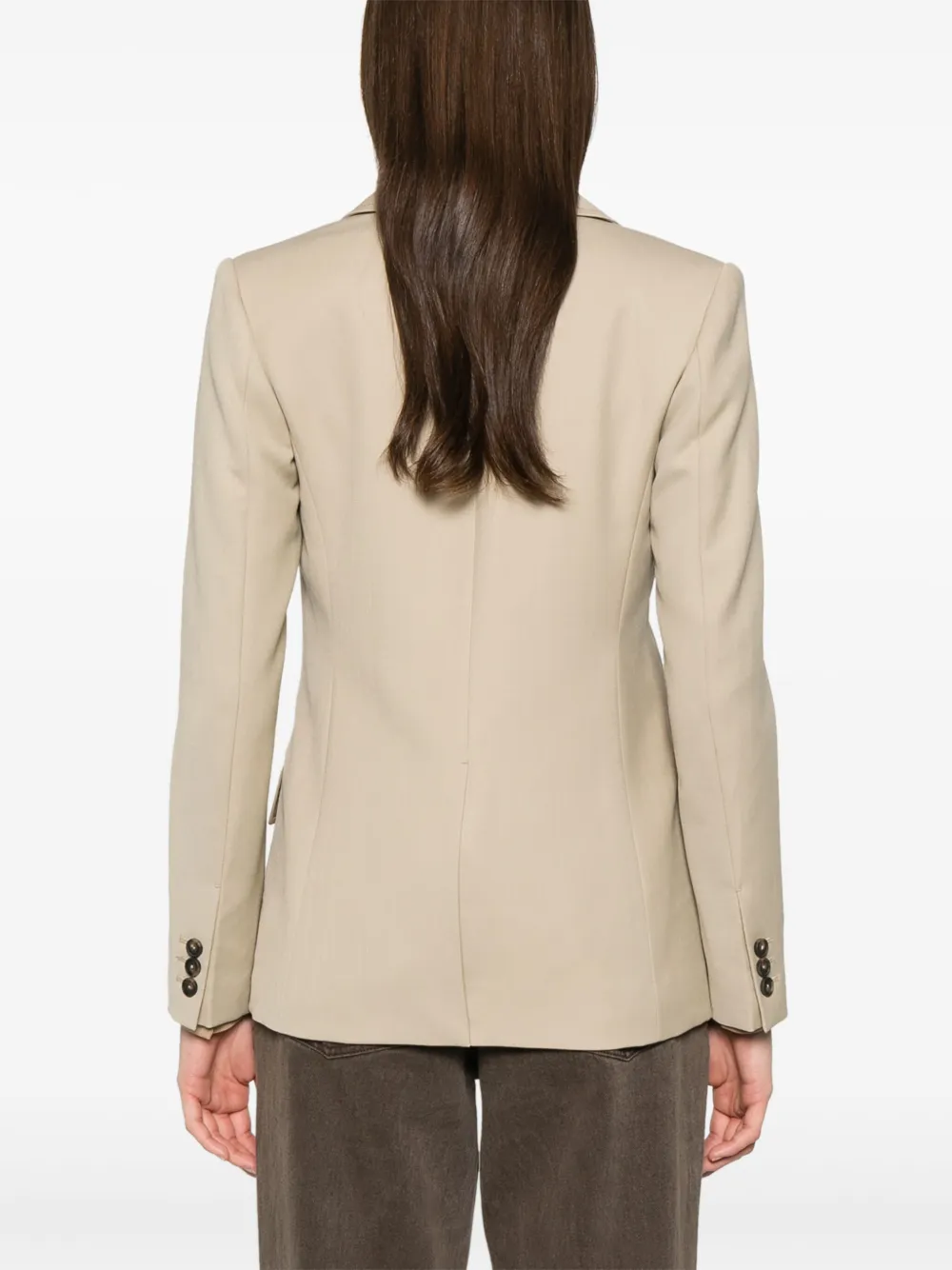Vince Getailleerde canvas blazer Beige