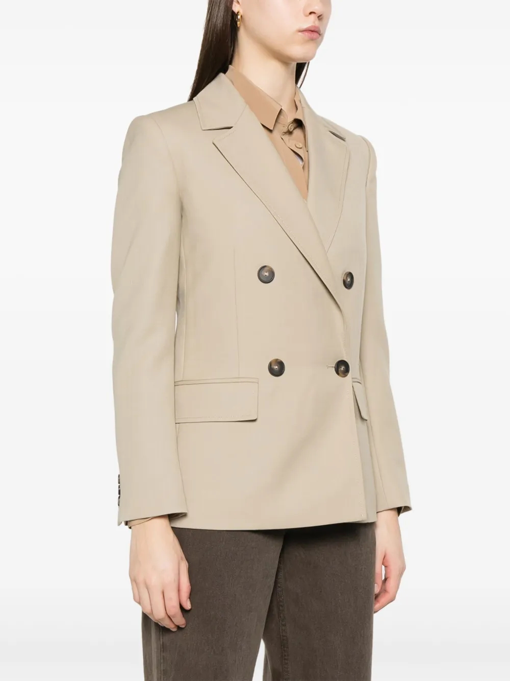 Vince Getailleerde canvas blazer Beige
