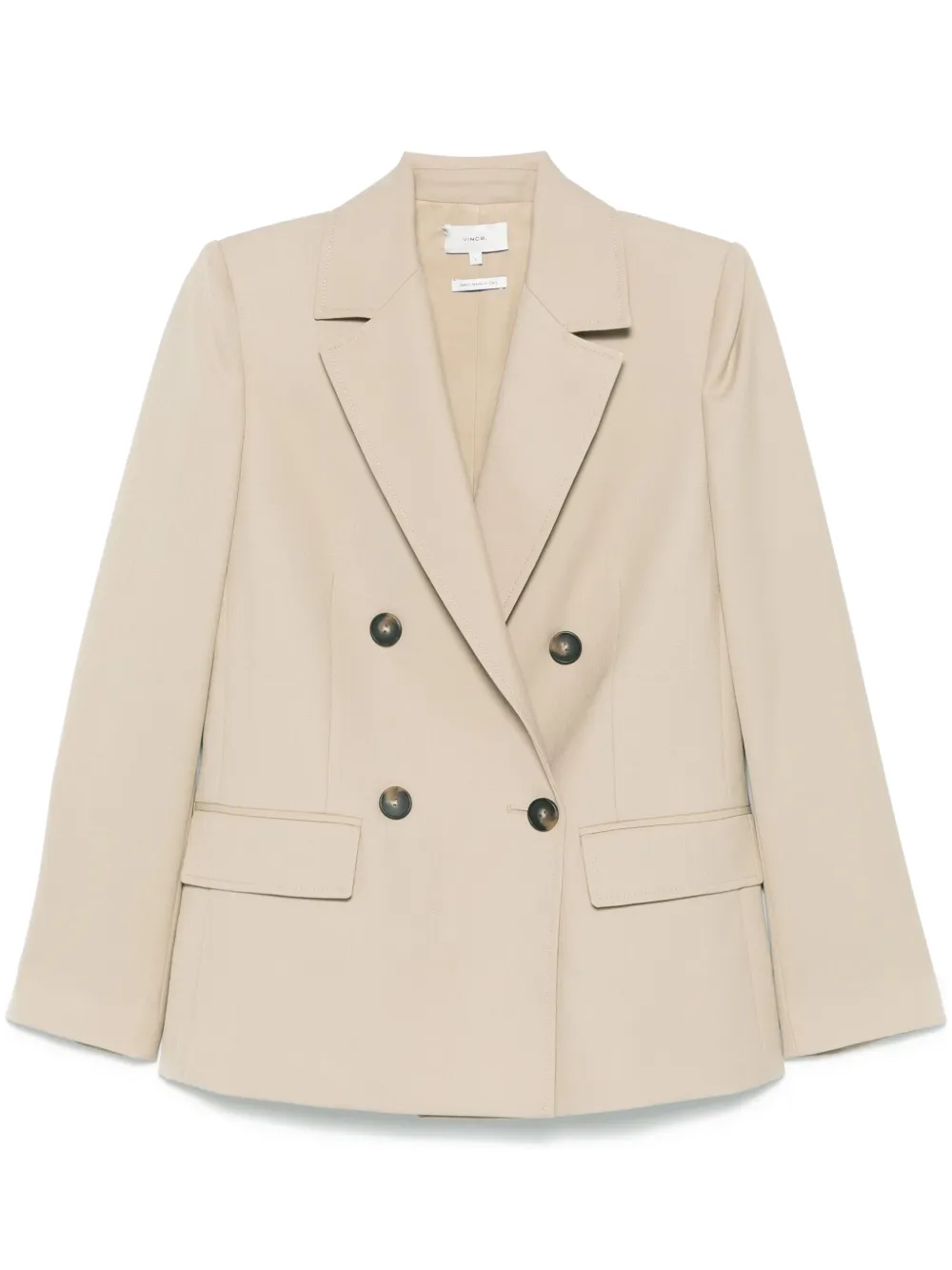 Vince Getailleerde canvas blazer Beige