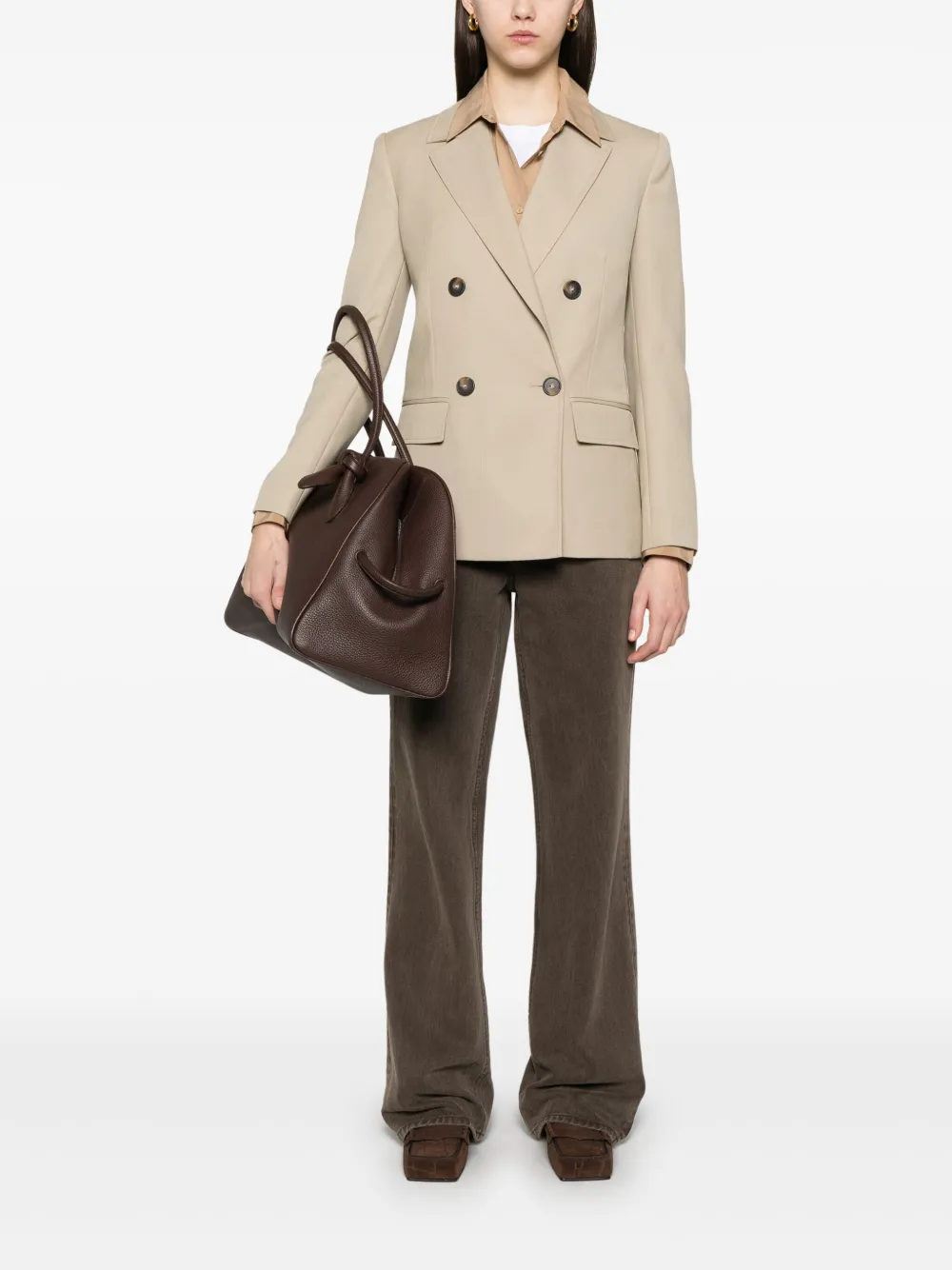 Vince Getailleerde canvas blazer - Beige