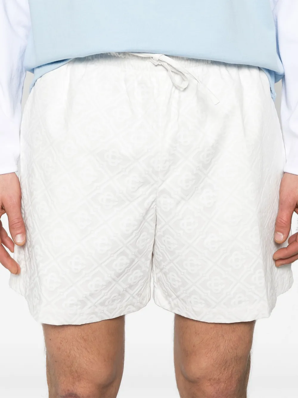 Casablanca Shorts met trekkoord en monogram Wit