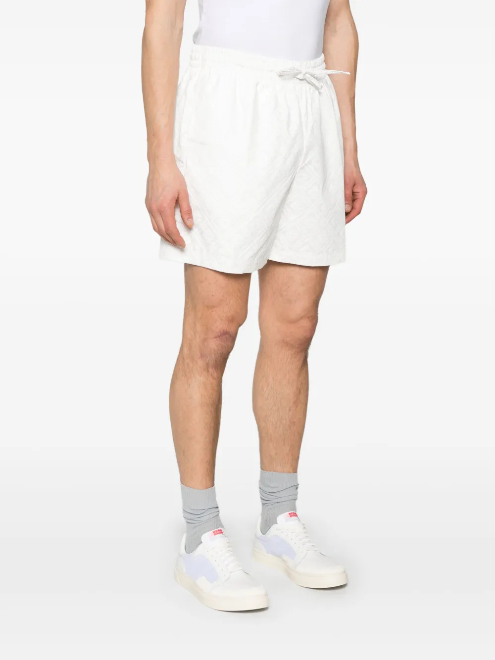 Casablanca Shorts met trekkoord en monogram Wit