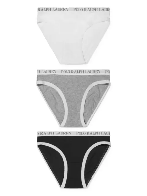 POLO RALPH LAUREN KIDS logo-waistband briefs (pack of three)