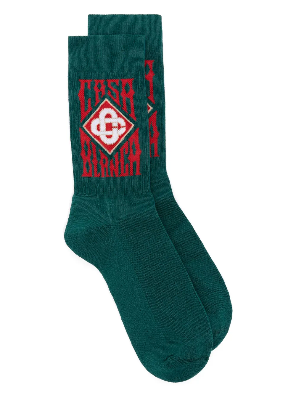 Casablanca Sokken met logo jacquard Groen