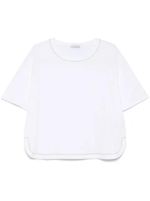 Le Tricot Perugia bead-embellished T-shirt