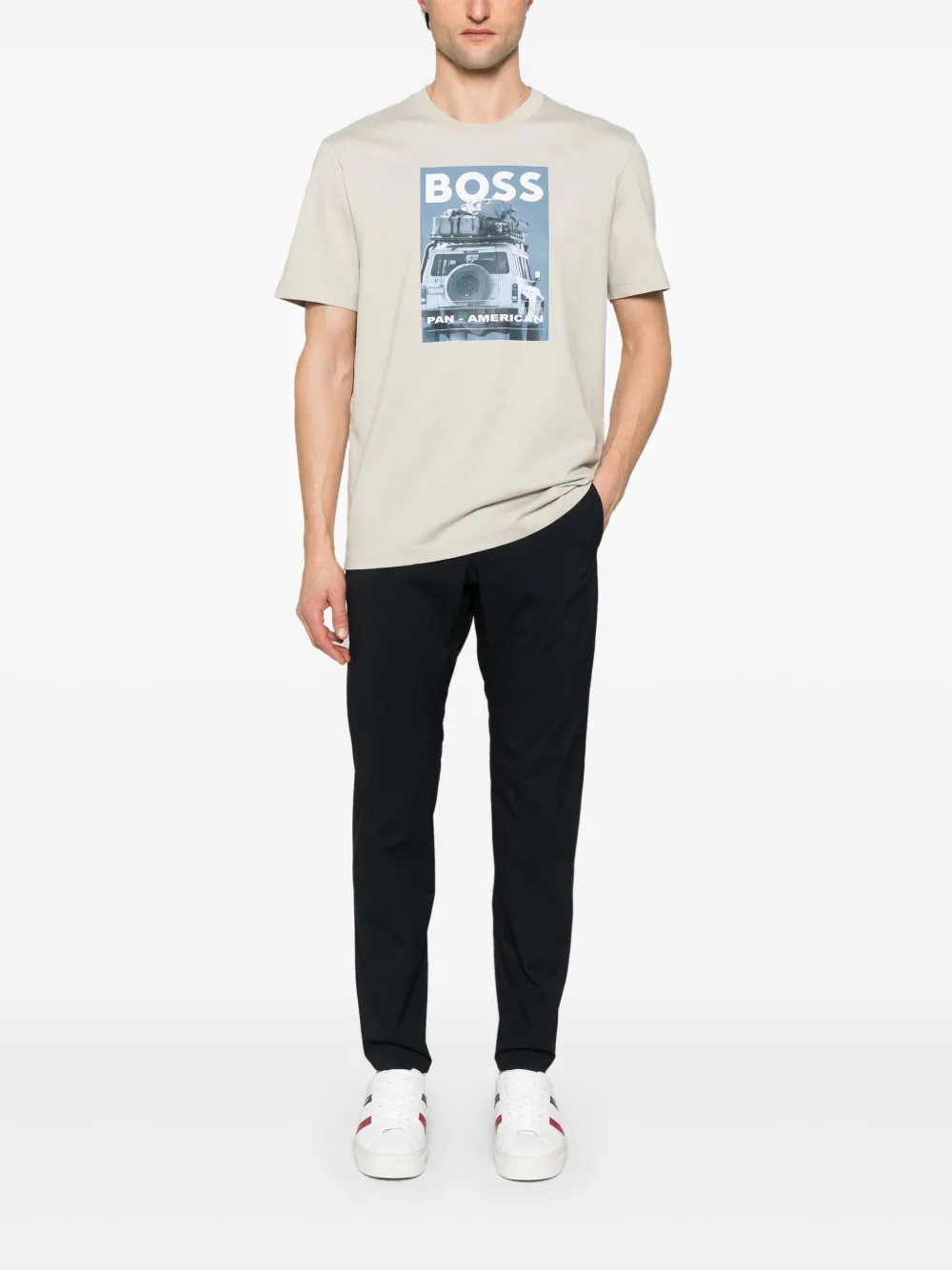 BOSS photograph-print T-shirt - Beige