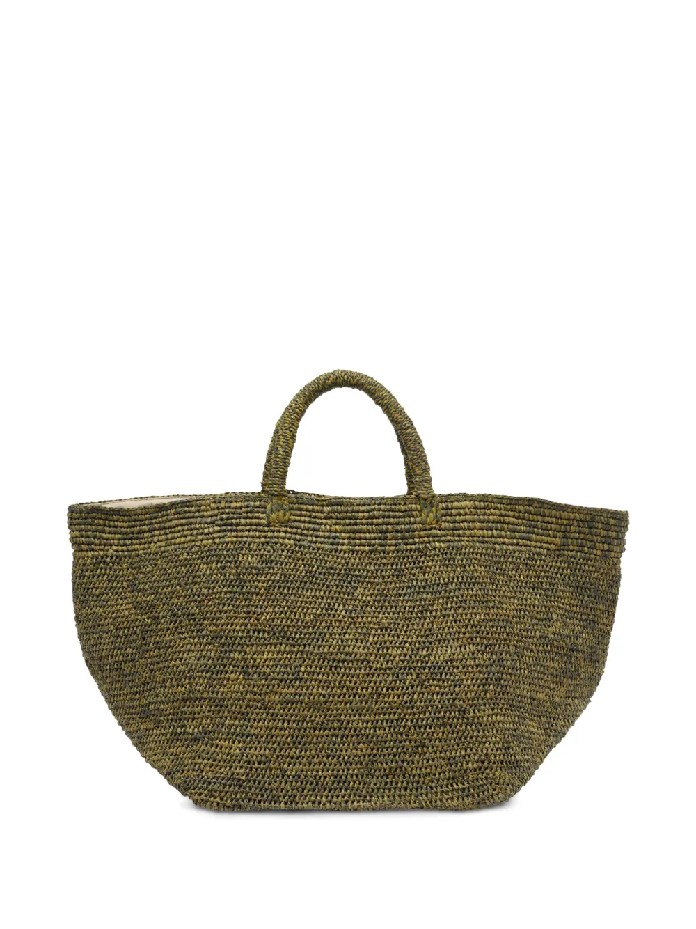 IBELIV Vanille raffia shopper - Groen