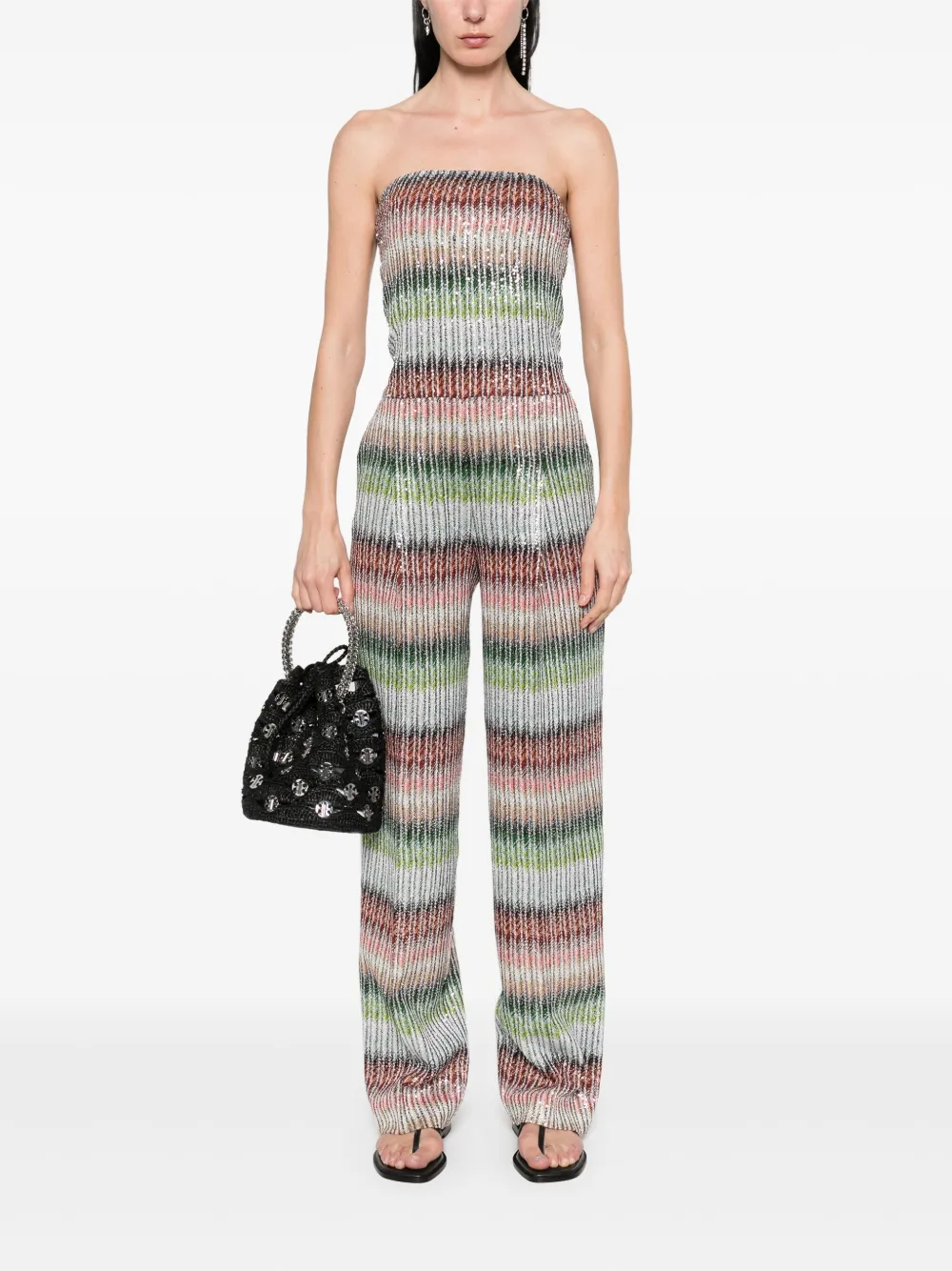 Missoni Gestreepte jumpsuit - Groen