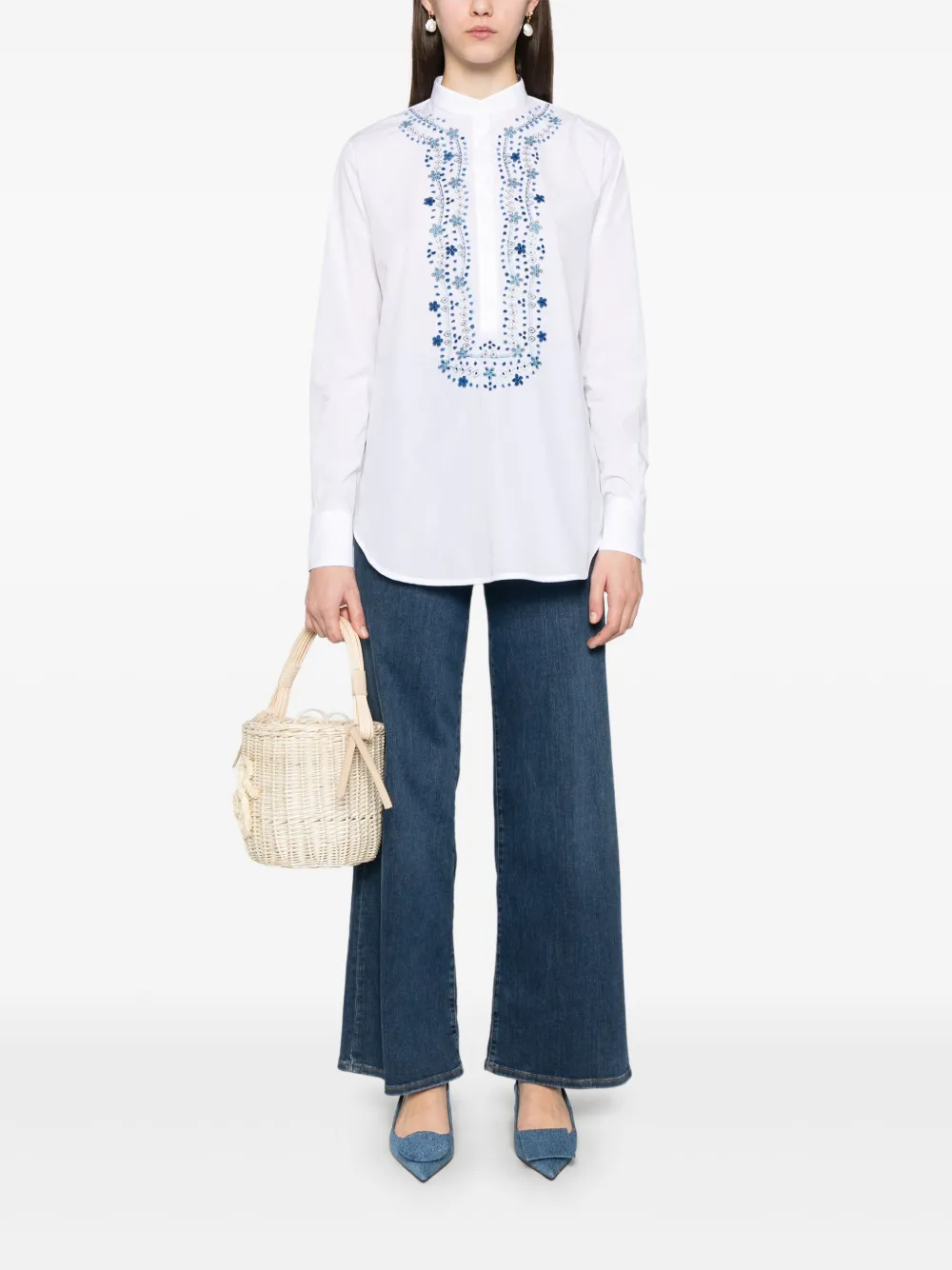 Ermanno Scervino Blouse met patroon - Wit