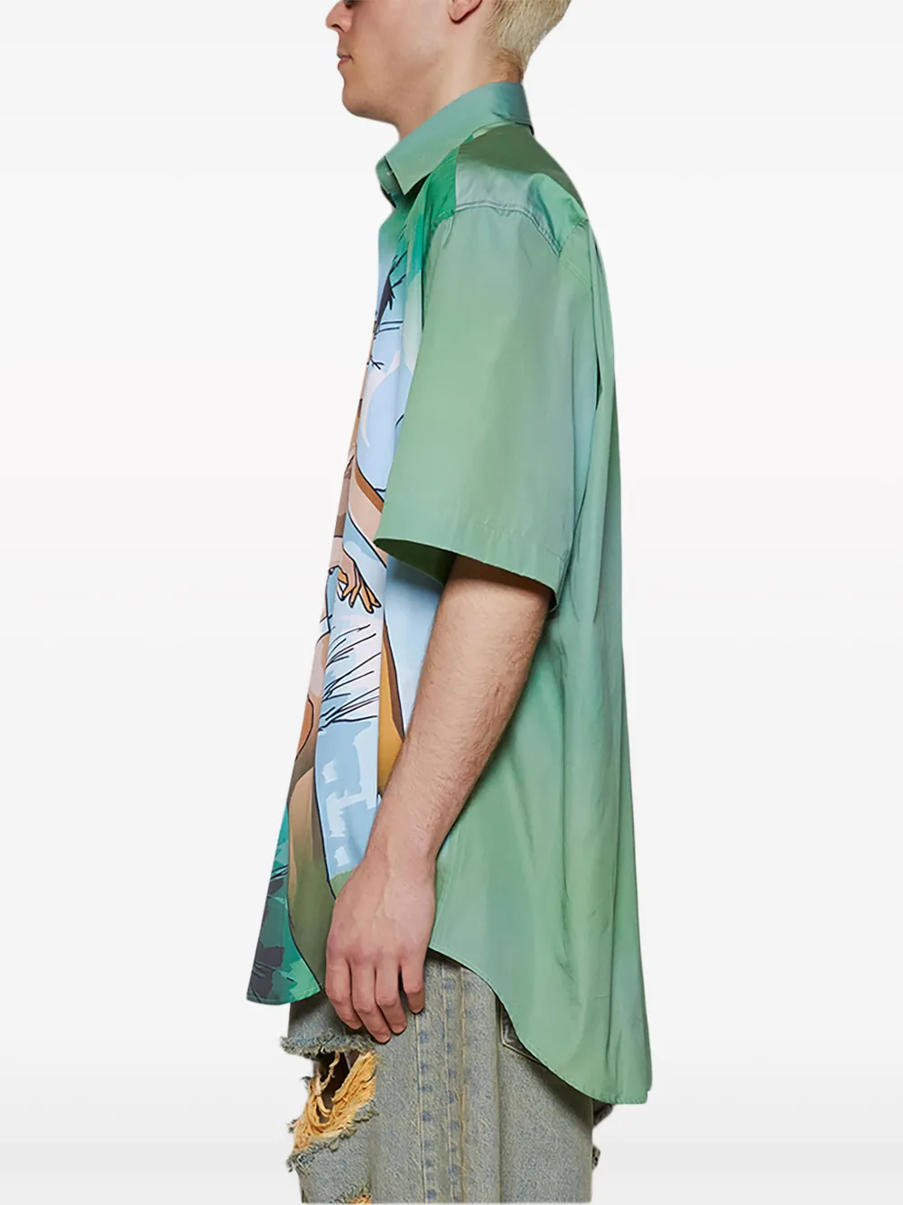 VETEMENTS T-shirt met print Groen
