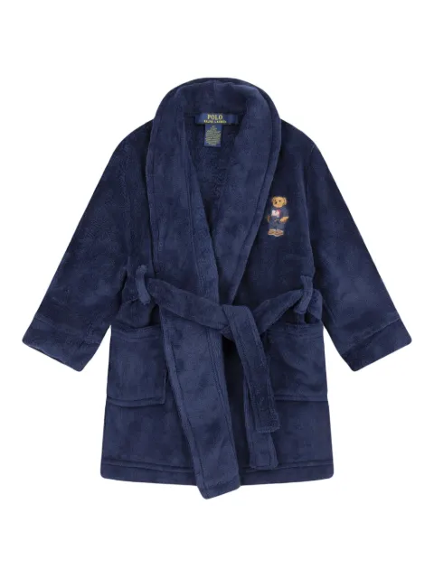 POLO RALPH LAUREN KIDS peignoir à patch ourson