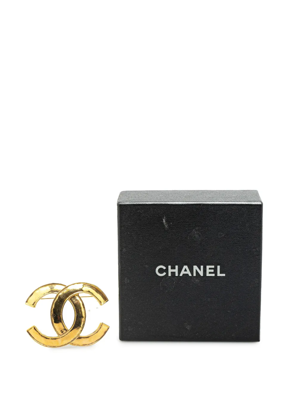 Pre-owned Chanel 1994 Gold Plated Cc Brooch Costume Brooch