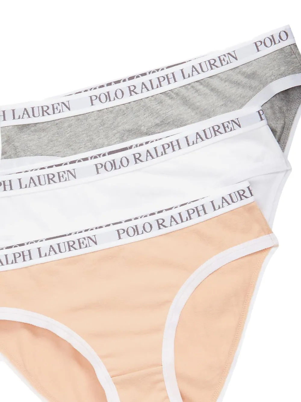 POLO RALPH LAUREN KIDS logo-waistband briefs pack - Grijs