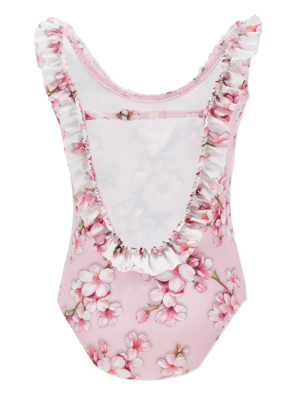 Monnalisa floral-print swimsuit - Roze