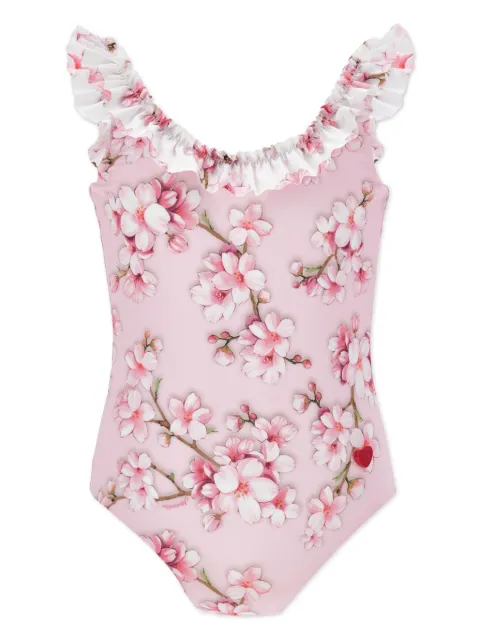 Monnalisa traje de baño con estampado floral