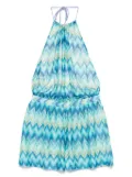 Missoni zigzag-woven playsuit - Blue