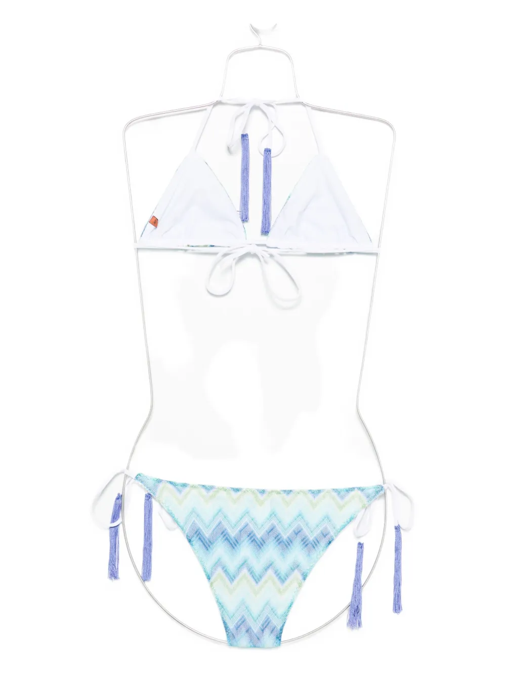 Missoni zigzag-motif bikini set Blauw
