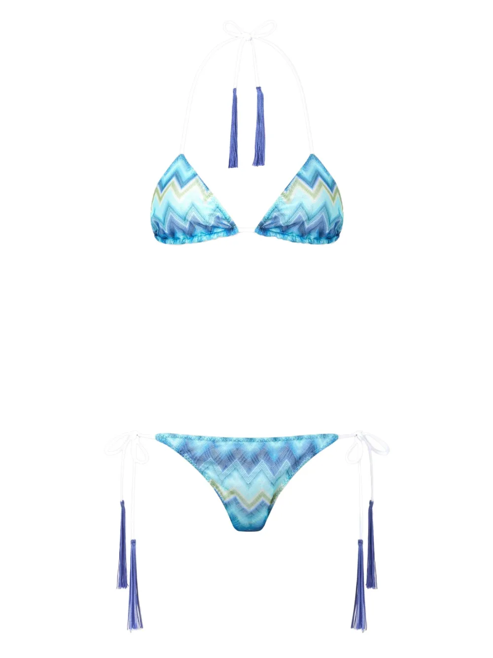 Missoni Bikini met zigzag-patroon Blauw