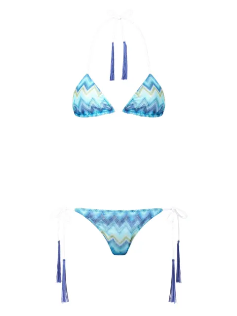 Missoni zigzag-motif bikini set