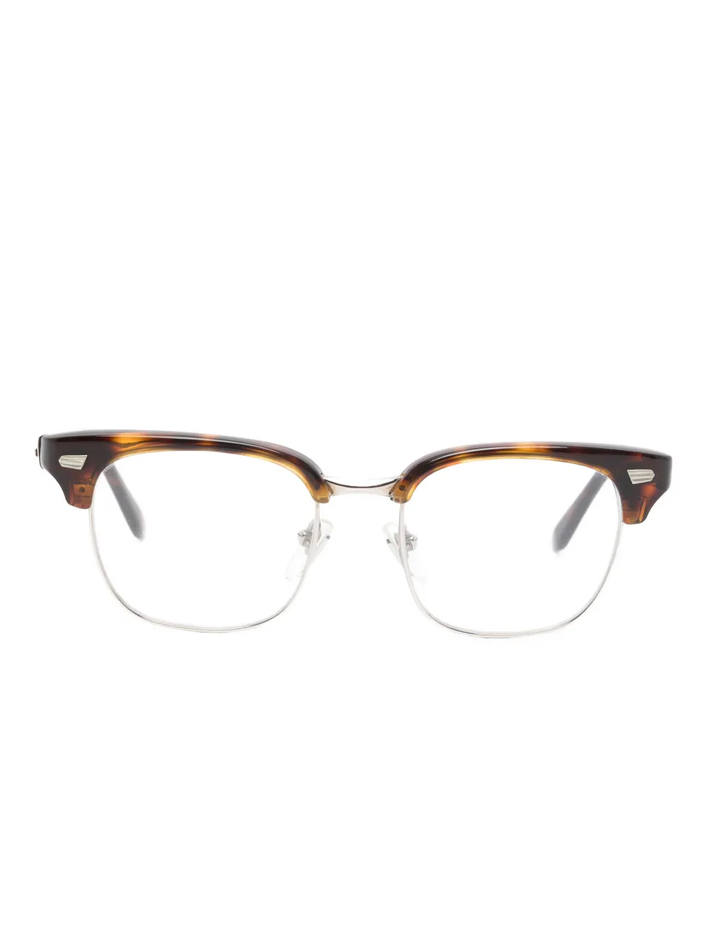 Cutler & Gross browline-frame glasses | Brown | Image 1