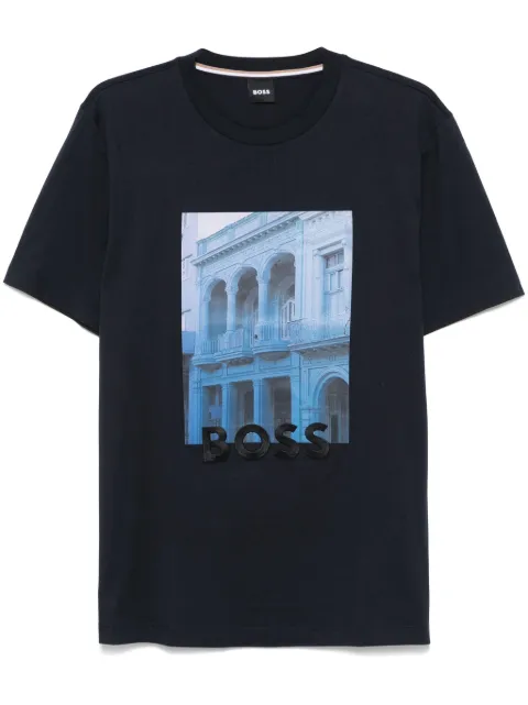BOSS playera con fotografía estampada