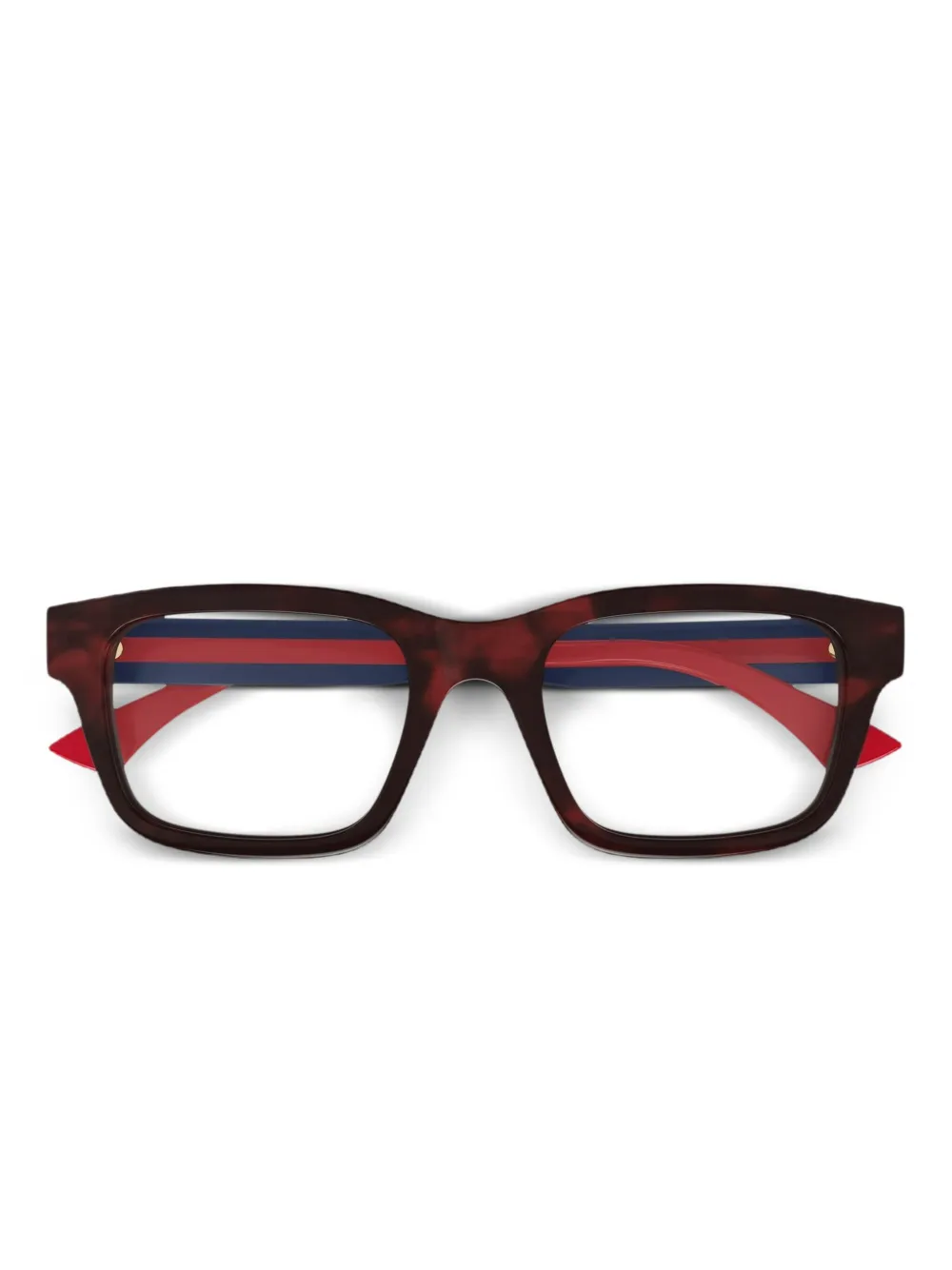 Gucci Eyewear Bril met rechthoekig montuur Bruin