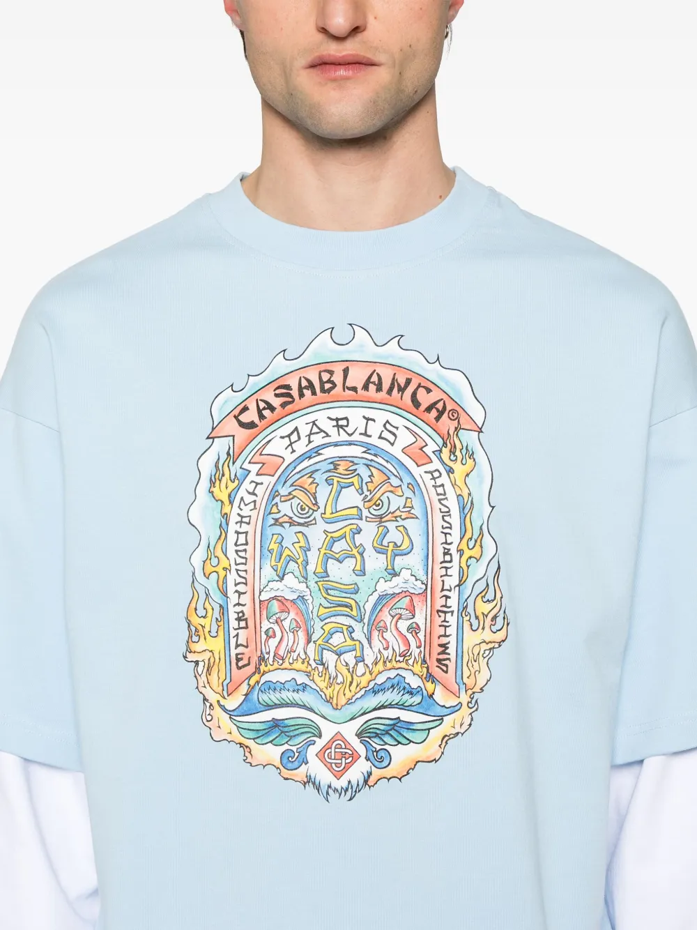 Casablanca Casa Way Skate T-shirt Blauw