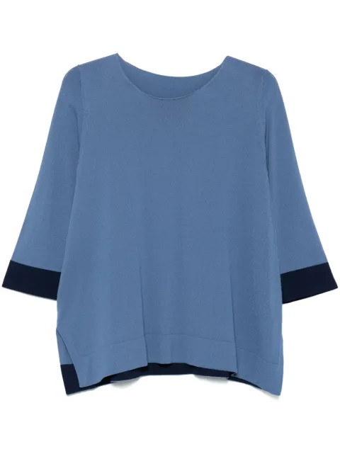 Le Tricot Perugia contrast-trim top