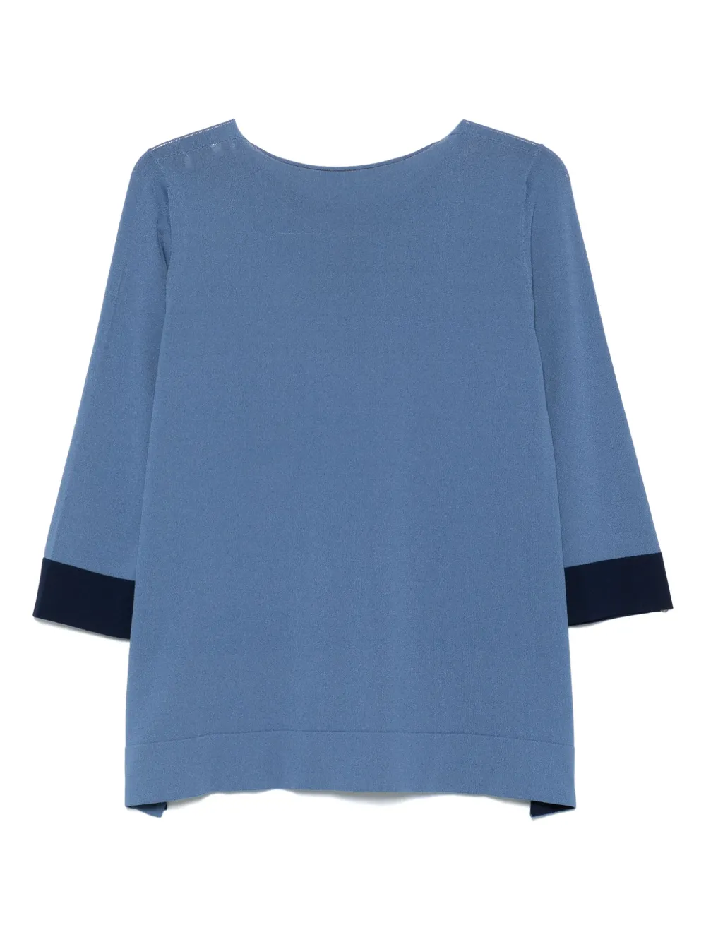 Le Tricot Perugia contrast-trim top - Blauw