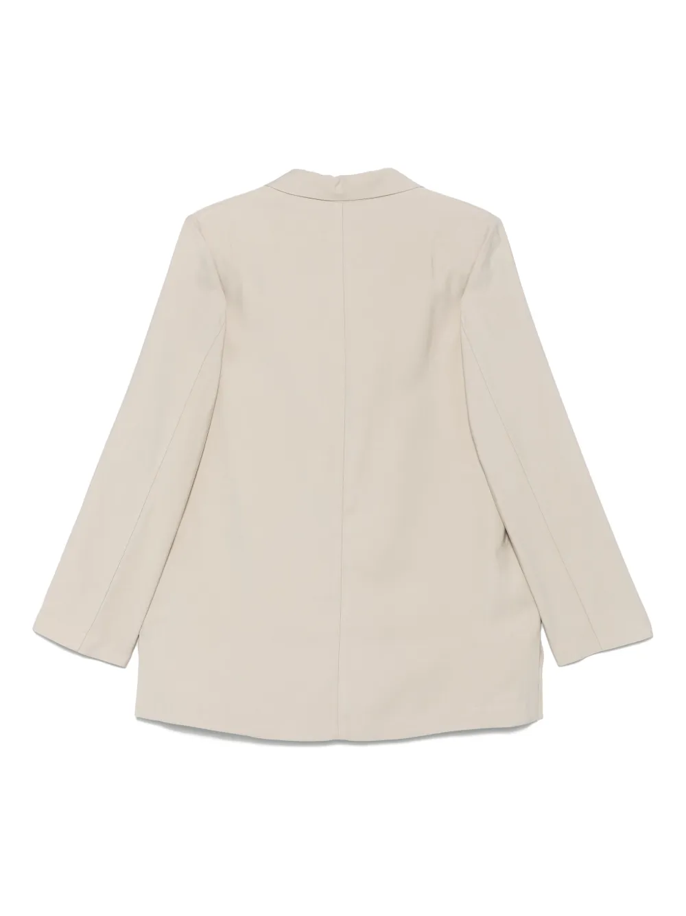 Le Tricot Perugia Blazer met enkele rij knopen - Beige