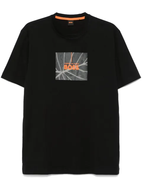 BOSS logo-appliqué T-shirt     