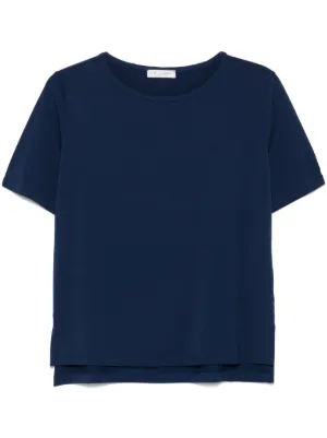 Tシャツ・カットソー Le Tricot Perugia Relaxed Fit Blue T-Shirt With Rounded Le Tricot Perugia T-shirts & Jerseys for Women | Shop Now on