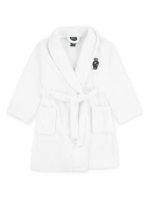 POLO RALPH LAUREN KIDS روب بملمس المنشفة وشارة دب بولو