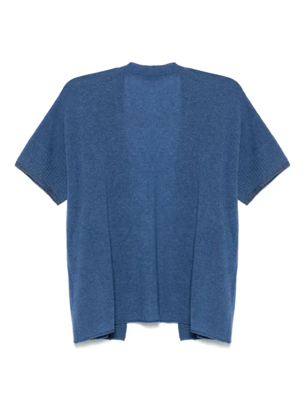 LE TRICOT PERUGIA カーディガン Le Tricot Perugia オープンフロント カーディガン | ブルー