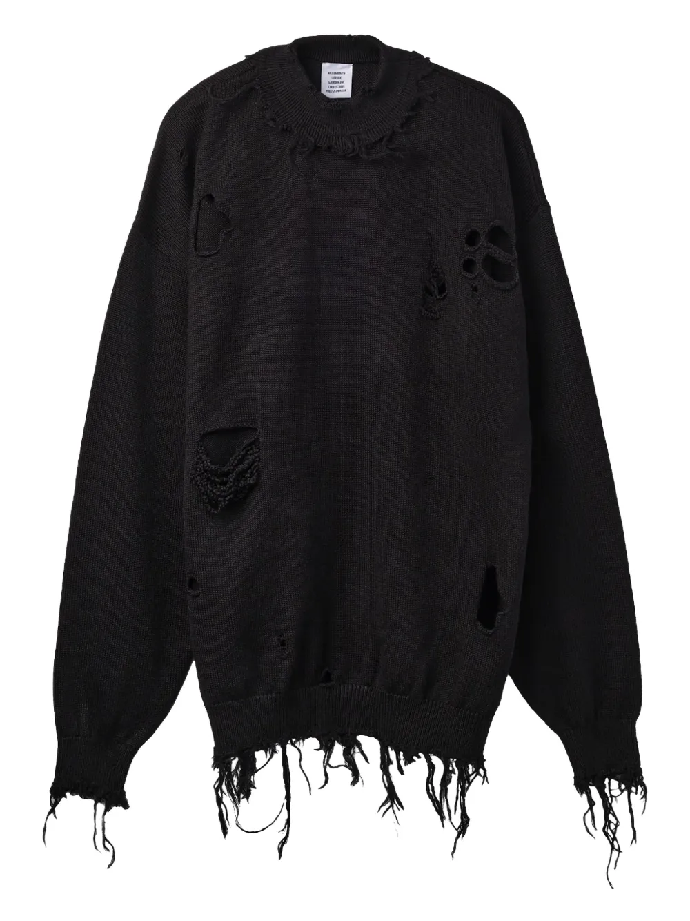 VETEMENTS Destroyed sweater | Black | Image 1