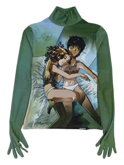 VETEMENTS anime-print high-neck T-shirt