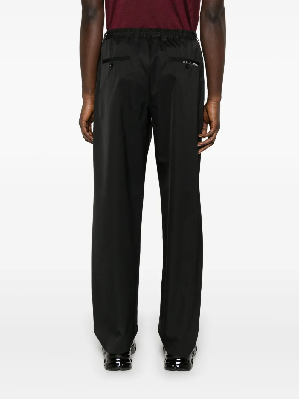 Shop Marni Water-repellent Taffeta Trousers In Black