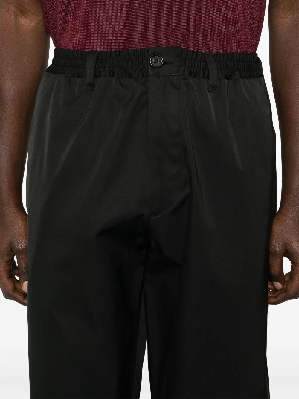 Shop Marni Water-repellent Taffeta Trousers In Black