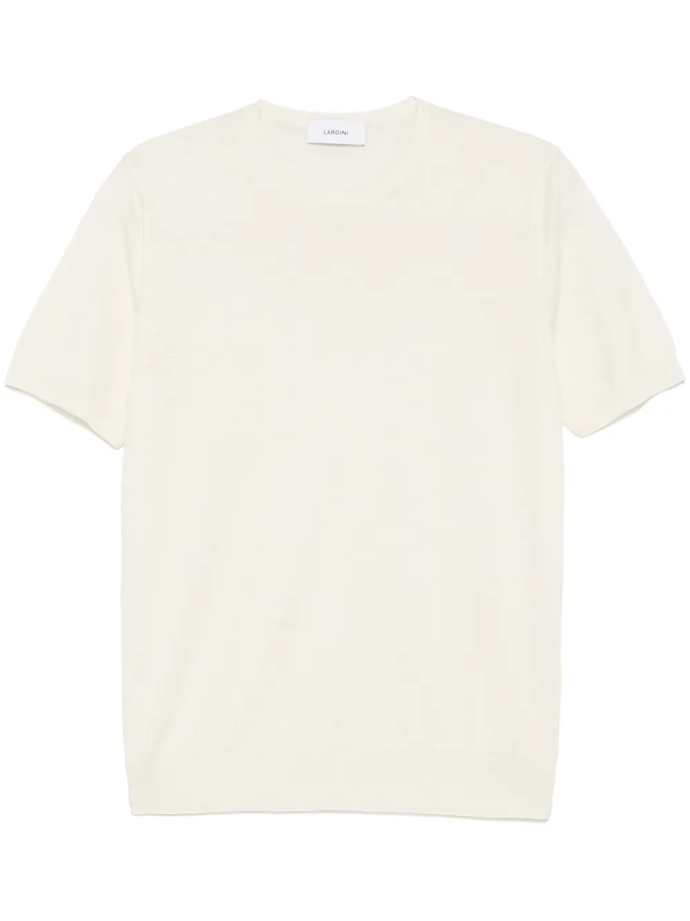 Lardini ファインリブ Tシャツ - ホワイト Lardini ファインリブ Tシャツ - ホワイト