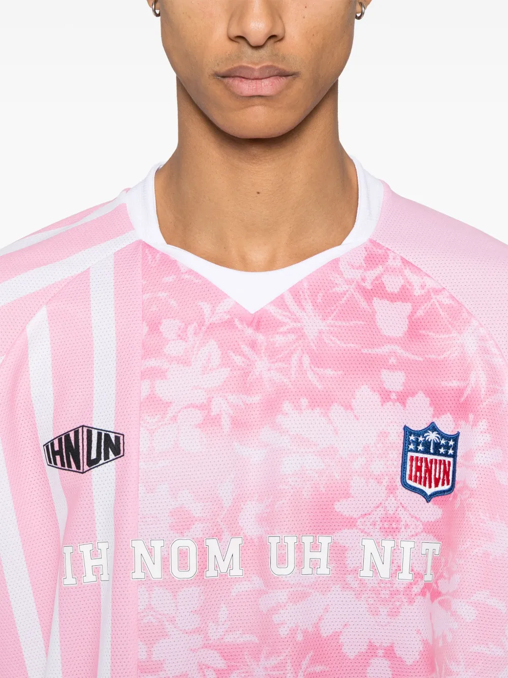 Ih Nom Uh Nit T-shirt met gestreepte patch Roze