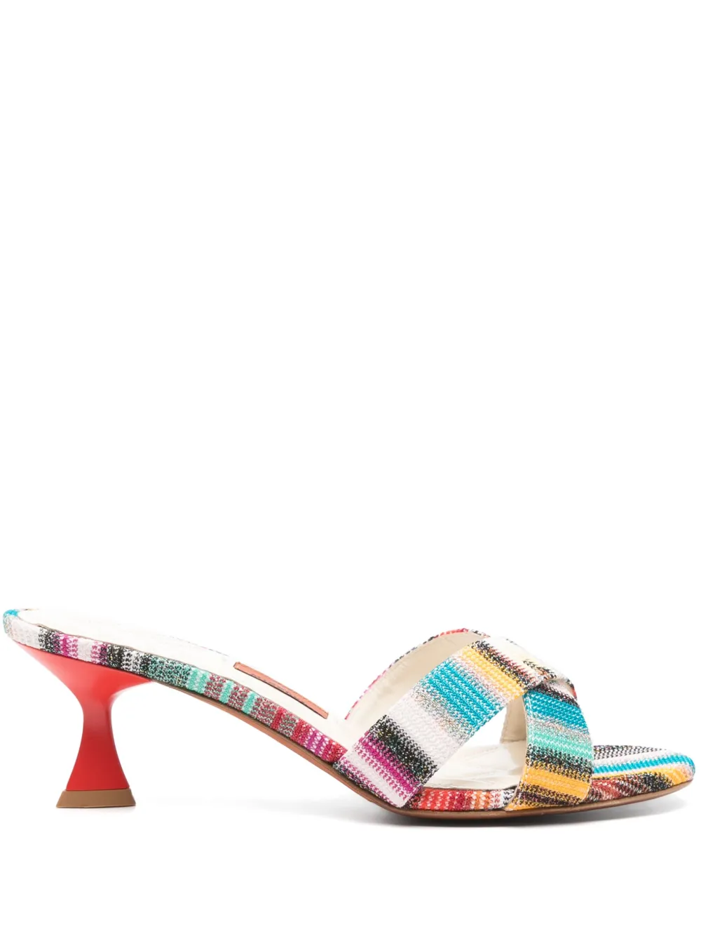 Missoni 60mm striped sandals Blue