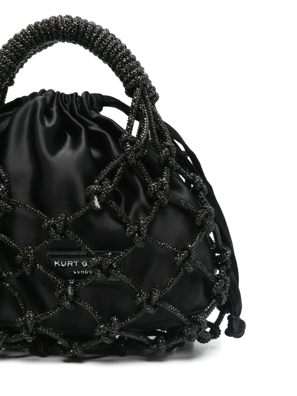 Kurt Geiger London Macramé kleine shopper Zwart