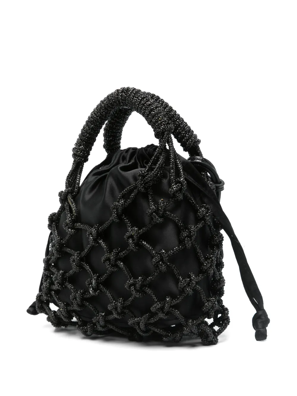 Kurt Geiger London Macramé kleine shopper Zwart