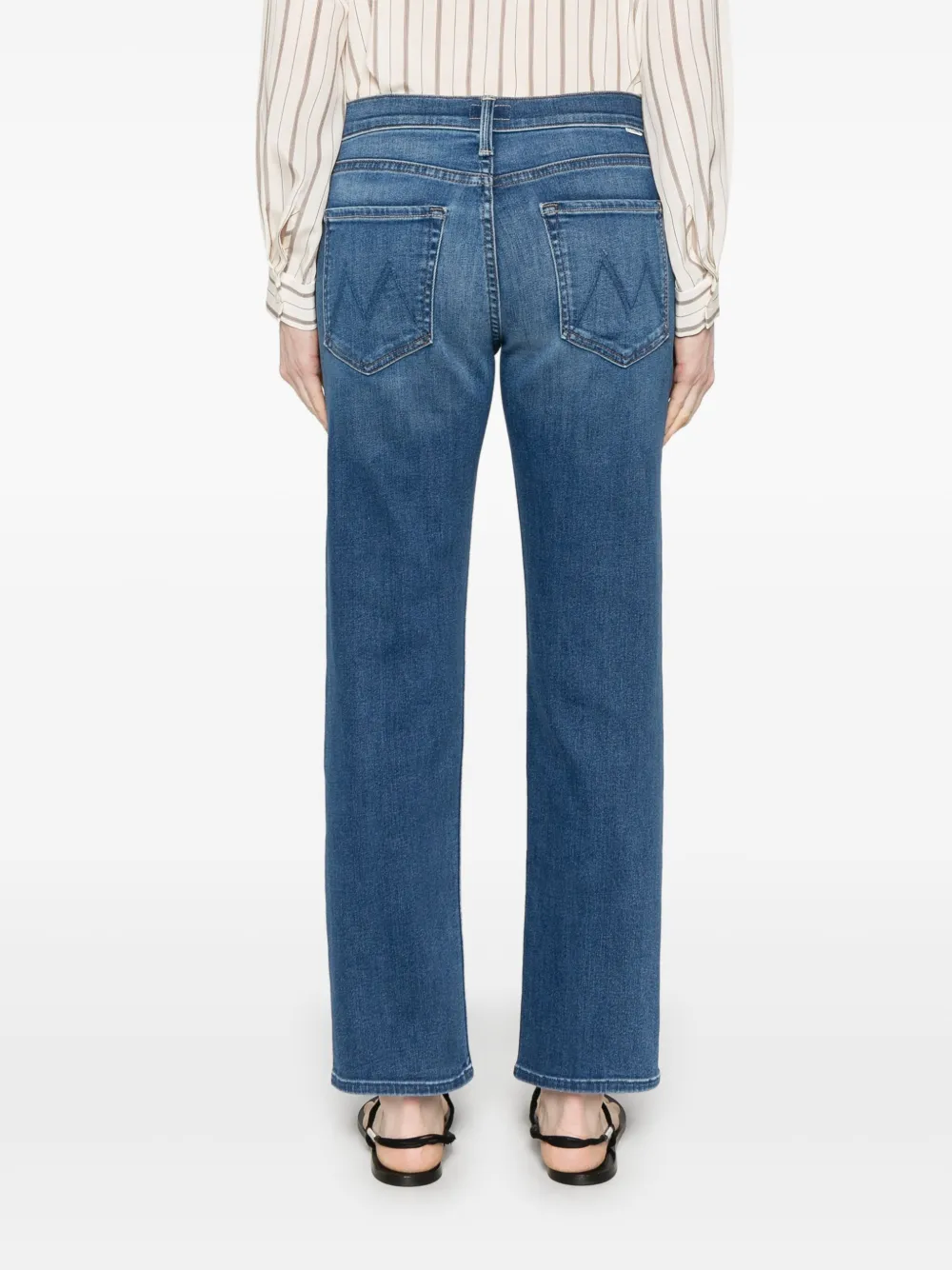 MOTHER Jeans met print Blauw