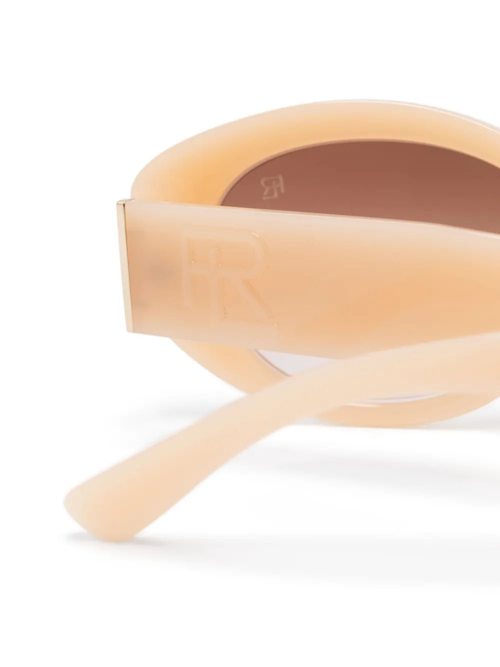 Lauren Ralph Lauren Zonnebril met ovalen montuur Beige